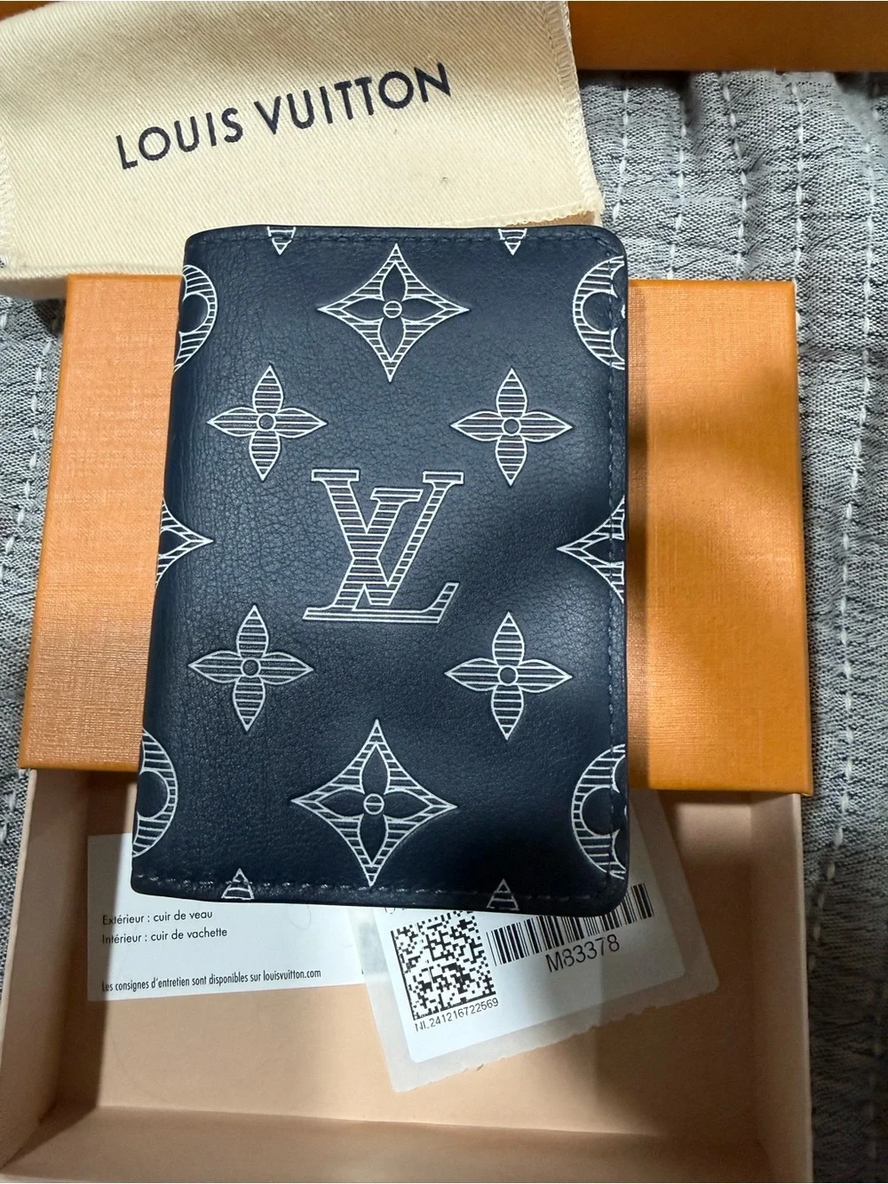 LV Monogram Leather Pocket Organizer
